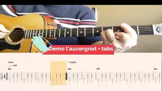 Miniature : L' Auvergnat. 🎵 Tab + Tuto guitare 🎸 (cover)