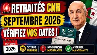 Miniature : 🚨 RETRAITÉS CNR : Ce Qui Change Pour Vos Paiements en Septembre 2026 — Vérifiez Ces Dates !