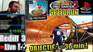 Miniature : TONY HAWK’S PRO SKATER 2 (PS1) SPEEDRUN MODE CARRIERE [FR] | Objectif 30 min [REDIFF 04 AVR 2026]