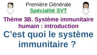Miniature : Qu'est-ce que le système immunitaire ? Intro Spé SVT 1ere Thème 3B Le système immunitaire humain