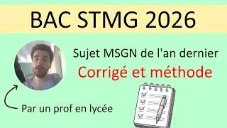 Miniature : Correction du sujet de MSGN de l'an dernier