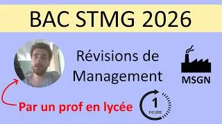 Miniature : Bac STMG 2026 : Révisions de MSGN (management)