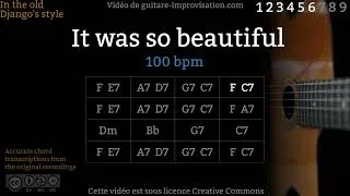 Miniature : It Was So Beautiful (100 bpm) - Gypsy jazz Backing track / Jazz manouche
