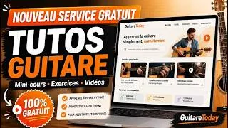 Miniature : Nouveau  des tutos guitare gratuits pour progresser plus vite 🎸