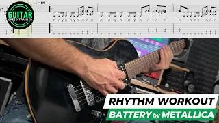 Miniature : Metallica Battery Riff | Play Along (100-195 BPM)