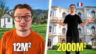 Miniature : La plus PETITE vs la plus GRANDE MAISON de FRANCE 🇫🇷 (et j'y fais dodo)