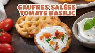 Miniature : Gaufres salées tomate basilic croustillantes (Tapis Crispy OHRA)