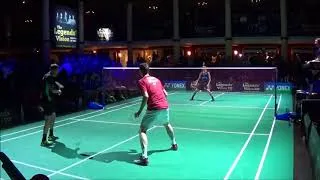 Miniature : Lee Chong Wei et Taufik Hidayat face à Peter Gade et Viktor Axelsen