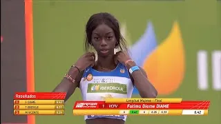 Miniature : Fatima Diame 1st Place Long Jump   Spanish Indoor Championships Madrid 2021#shorts
