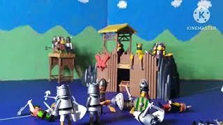 Miniature : vikings vs chevaliers | Stop Motion | playmobil