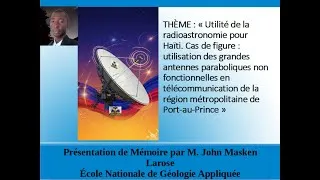 Miniature : Présentation de Mémoire par M  John Masken Larose