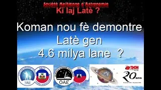 Miniature : Koman nou fè demontre Latè gen 4,6 milya lane?