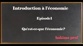 Miniature : introduction à l'économie s1