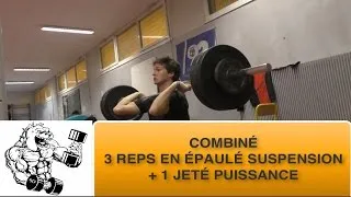 Miniature : COMBINÉ : 3 REPS EN ÉPAULÉ SUSPENSION + 1 JETÉ PUISSANCE