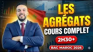 Miniature : LES AGRÉGATS (Comptabilité Nationale)—COURS COMPLET BAC 2026 | Formules, Lectures, Examens Nationaux