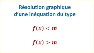 Miniature : Résolution graphique d’une inéquation 𝒇(𝒙) strictement inférieur à 𝒎 - TRONC COMMUN SCIENTIFIQUE