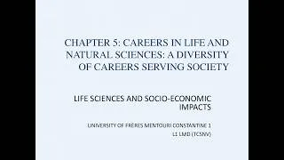 Miniature : Chapter 5: Careers in Life and Natural Sciences: A Diversity of Careers Serving Society