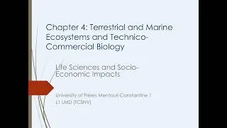 Miniature : Chapter 4: Terrestrial and Marine Ecosystems and Technico Commercial Biology