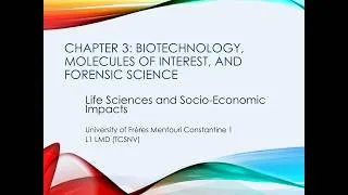 Miniature : Chapter 3: Biotechnology, Molecules of Interest, and Forensic Science