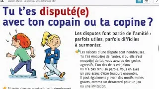 Miniature : Tu t'es disputé avec ton copain ou ta copine?Lire & comprendre l’amitié.Le nouveau vivre le français