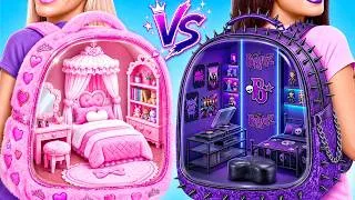 Miniature : RELOOKING DE CHAMBRE ! Défi Chambre ROSE vs Chambre GOTHIQUE | Hana Teens FR