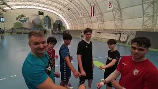 Miniature : Handball pivot, wings and back players specific workout