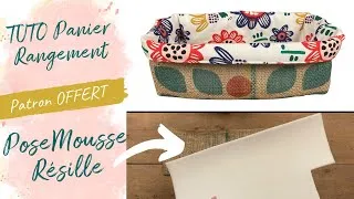 Miniature : Coudre panier rectangulaire I Technique mousse sur résille