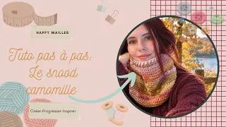 Miniature : Snood camomille #tutocrochet #crochet