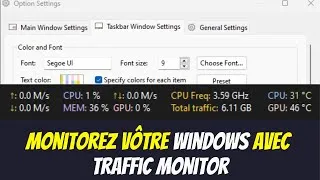 Miniature : Monitorez vôtre Windows avec TrafficMonitor (free)