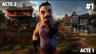 Miniature : On finit l'acte 1 et 2 !!! Hello Neighbor || Nostalgique #helloneighbor#humour 