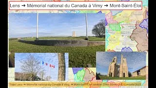 Miniature : Un itinéraire Vélo (Trajet 9)  Lens - Mémorial Canadien De Vimy - Mont-Saint-Éloi