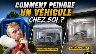 Miniature : Quelle est la meilleure solution pour Peindre sa Voiture chez soi ? Cabine gonflable, barnum, garage