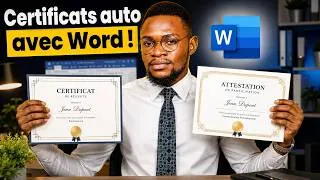 Miniature : WORD: Génère 100 certificat en 5 minutes chrono