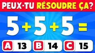 Miniature : Peux-tu réussir ce quiz de MATHÉMATIQUES...? ⏰ Additions à 3 nombres