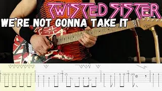 Miniature : Twisted Sister - We're Not Gonna Take It [ Guitar cover - Tab - Lesson ]