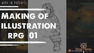 Miniature : RPG Adventures : making of illustration 01