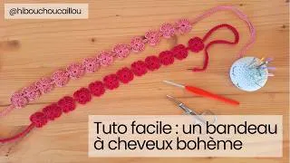 Miniature : Tuto facile : headband bohème à fleurs | Bandeau cheveux crochet pas-à-pas