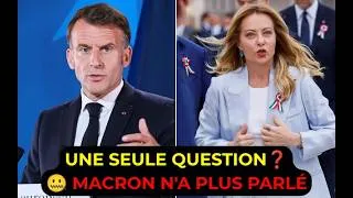 Miniature : 😳 Macron Ne S'Attendait Pas à Ça… Meloni Frappe Fort !
