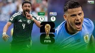 Miniature : ꜱᴀᴜᴅɪ ᴀʀᴀʙɪᴀ ᴠꜱ ᴜʀᴜɢᴜᴀʏ, all shots on goal   Ringkasan pertandingan, gol