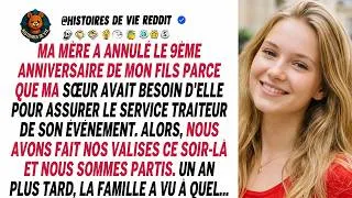 Miniature : Maman a annulé l'anniversaire de mon fils pour servir ma sœur. J'ai répliqué en...