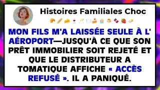 Miniature : Mon fils m'a abandonnée à l'aéroport — je l'ai laissé à la banque avec un compte gelé
