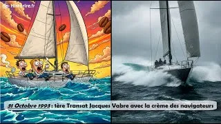 Miniature : 31 Octobre 1993 : Premier départ de la transat Jacques Vabre, réunissant la crème des navigateurs !!