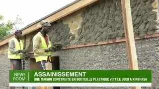 Miniature : Innovation : 1ère Maison construite en Bouteille Plastique en RDC