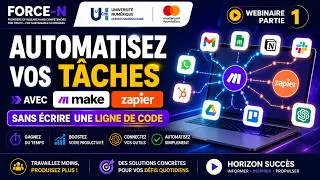 Miniature : Partie 1 FORCE-N | Comment Gagnez du Temps grâce à l'Automatisation No-Code avec Make et Zapier