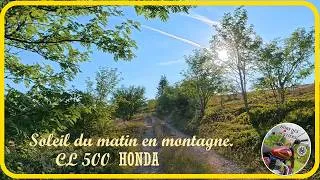 Miniature : Lever de soleil sur la montagne en CL 500 Honda