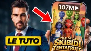 Miniature : Comment créer les vidéos IA de l'ÎLE DE LA SKIBIDI TENTA FRUIT - Formation GRATUITE complète