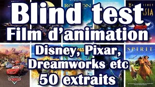 Miniature : Blind Test Film d'animation. Disney, Pixar, Dreamworks et autres. 50 extraits