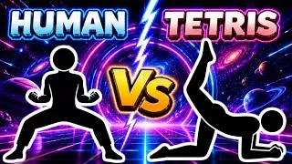 Miniature : HUMAN TETRIS PVP BATTLE ⚔️ Balance or Reach — Who Wins? | Immersive Interactive Warm-Up #17