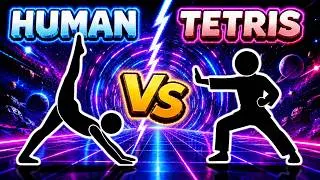 Miniature : HUMAN TETRIS PVP BATTLE ⚔️ | Balance vs Reach: Who Wins? | Immersive Interactive Warm-Up #16