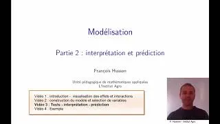Miniature : Modélisation théorique et pratique (cours 3/4) : Tests - interprétation et prédiction